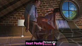 In this cartoon, the tenant pays the due rent in a special way.