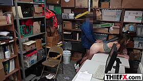 Foxy thief gets punished with hardcore slamming in garage 😈