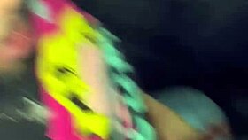 Fat Ebony Babe Gives Sloppy Deepthroat While Listening to Music