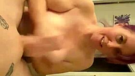 i got a sexy milf tugging my monster cock with lube during massage