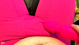 Hey, check my vibing cock squeezed in tight compression shorts