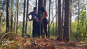 Wife Fucks Big Black Cock In Woods!
