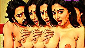 बड़े चुचे वाली देसी बीवी मोटे लंडों और लड़कों से गंदी चुदाई