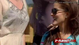 Brunette Lets Stranger Suck Her Sensually