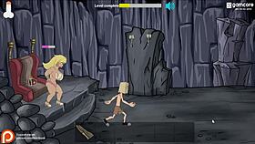 Watch Fuckerman Fuck Those Big-Titted Amazons in the Flash Game!