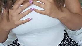 Slutty teacher getting off with her new toy