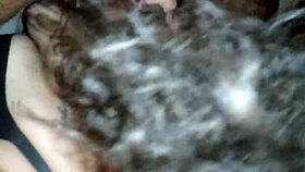 White slut sucking that big black cock.