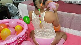 A caseiro video of a young and wild Latina teen sexually exploring herself