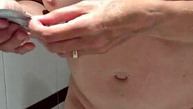 Amateur Couple Enjoys Homemade Shower Bathing In Hotel