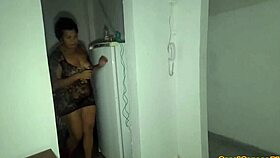 stepmom helps stepson in the bathroom