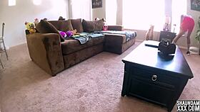 Nerd Deepthroats Monster Cock in Roleplay Blowjob Scene