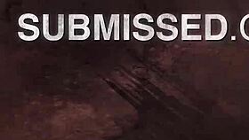 Skinny ashley gets restrained in bondage and machine fucked