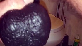 Having fun with two huge dildos in my ass.