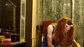 Cute Sissy Monika Swallows Cum Intensely