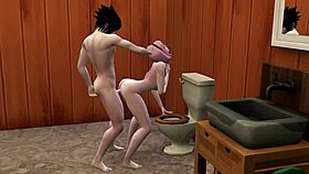 sakura moans as sasuke fucks her pussy and ass hard in this anime hentai