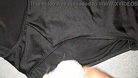 i jerked off and came in my best friend's black panties