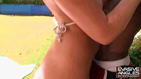 Evasive Angles Giant White Greeze Butts Morgan Is Outdoors Getting Her Large Bubble Butt Oiled Down Before Riding On Her Lovers Interracial Dick