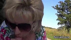 cheating english milf lady sonia reveals her heavy tits