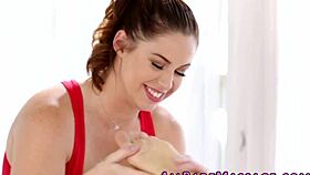 wow, lesbian masseuse scissors with hot babe in steamy session! 🔥