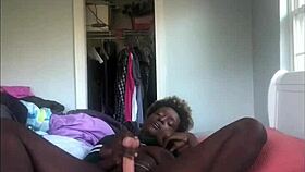 This Horny Ebony Babe Is Playing with Her Ass All Alone