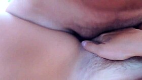 Tanned MILF Fucks Outdoors and Milks Fat Cock on Her Belly!