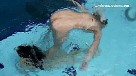 Wow! Iva Brizgina and Paulinka Are Hot Softcore Lesbians in Pool!