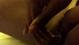 Young ebony thot masturbates pussy to massive orgasm