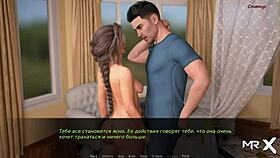 Anime teen jerks massive cock in hentai