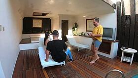 Gabriela Andrade shows off her debut BEHIND THE SCENES in the shower