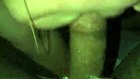 white girl gives sloppy neck blowjob