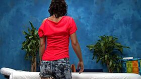 Eighteen year old enjoys a relaxing massage