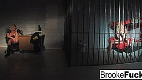Yo, check out Brooke Brand Banner playing both cop and inmate in this wild scene!