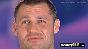 hot swinger brunette enjoys pussy licking by strangers in wild group game