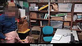 Blonde Shoplifter's Ass Fucked By Guard