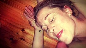 Wow, this dicksuckologist got blasted with a huge cum load! 💦