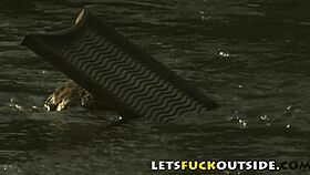 lets fuck outside cute brunette with big boobs public fuck