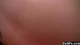 Busty Blonde Teen Slut Rubs Cock in Bedroom