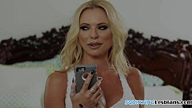 Alt dyke gets seduced by a squirting babe with trimmed pussy.