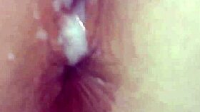 Busty asian babe gets creampied in hardcore homemade scene