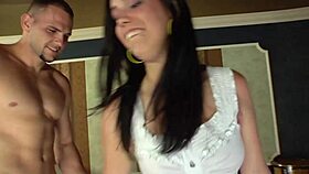 18yo cherry ferretti pulls her thong down and rides dick 😍