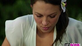 i give a sensual massage to that big-titted lesbian babe