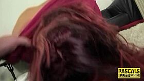 Bound submissive endures rough fucking and deep throat action in intense session