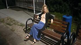 night walk turned wild with public stripping 😜