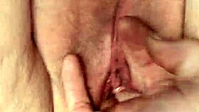 Mature bbw with big ass gets her shaved pussy fingered close up 😍