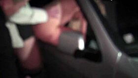 Cum on Blond Girl's Face in Public Orgy