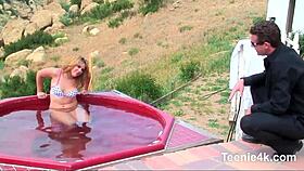 Petite skinny girl with small tits