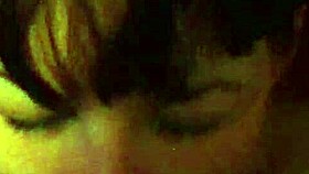 Skinny brunette sucks dick 😍