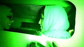 petite teen sneaks into army base for first hardcore fun