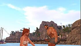 Hunky Cam Heyward And Lucky Beach Goer Share Intense Emotions