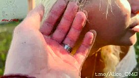 Young babe obediently gives herself to the neighbor's man in her garden adventures